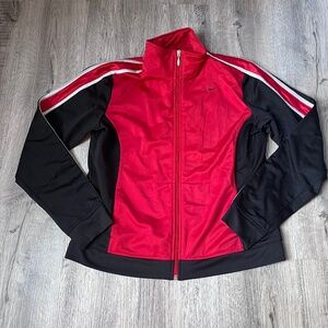 Kids Nike Track Jacket size Large 14-16 L red black full zip